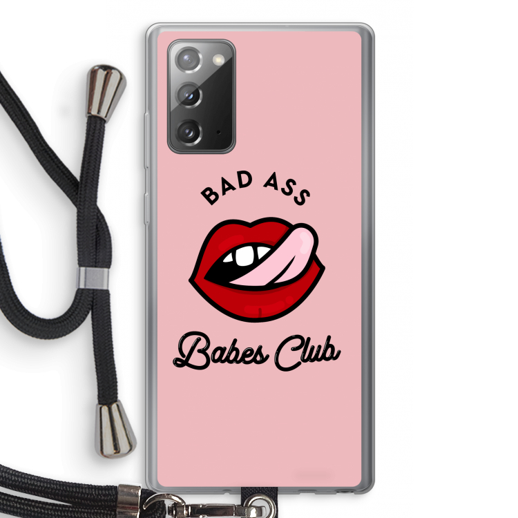 Badass Babes Club: Samsung Galaxy Note 20 / Note 20 5G Transparant Hoesje met koord