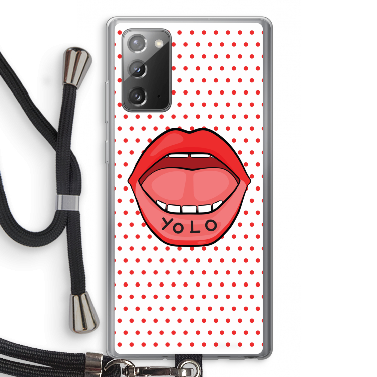 Yolo Denise: Samsung Galaxy Note 20 / Note 20 5G Transparant Hoesje met koord