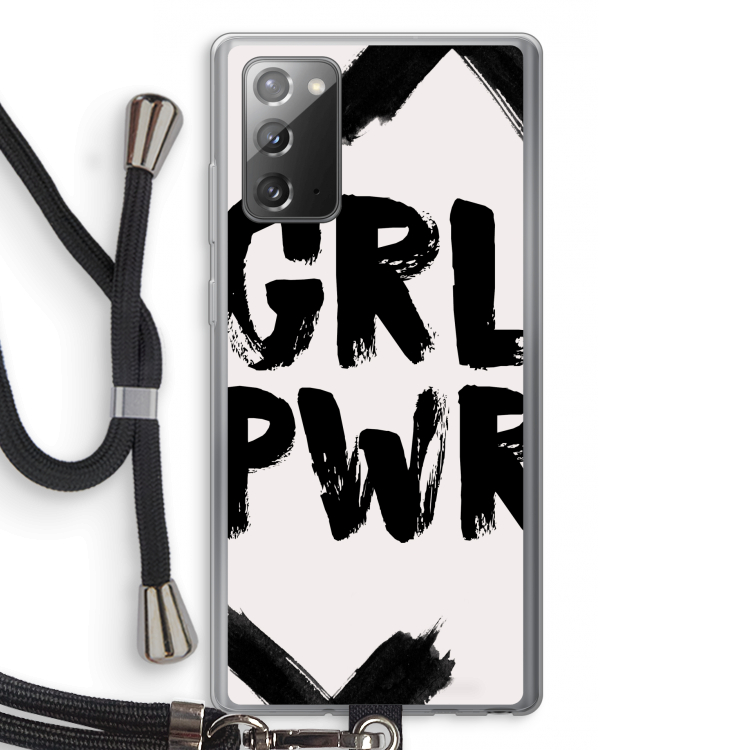 Girl Power #2: Samsung Galaxy Note 20 / Note 20 5G Transparant Hoesje met koord