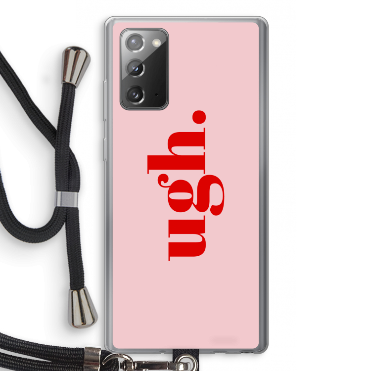 Ugh: Samsung Galaxy Note 20 / Note 20 5G Transparant Hoesje met koord