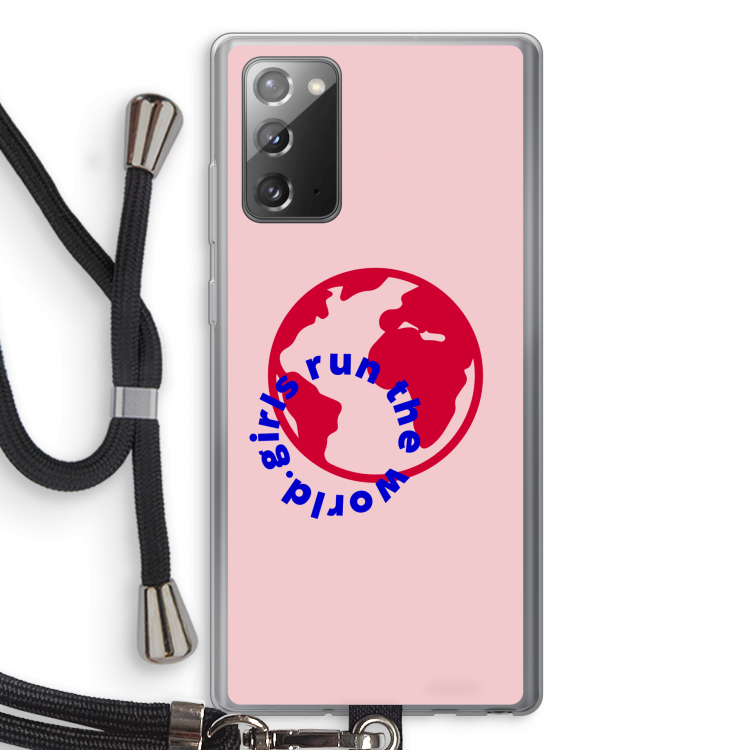 Run The World: Samsung Galaxy Note 20 / Note 20 5G Transparant Hoesje met koord