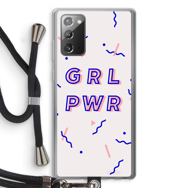 GRL PWR: Samsung Galaxy Note 20 / Note 20 5G Transparant Hoesje met koord