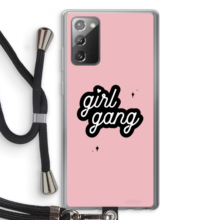 Girl Gang: Samsung Galaxy Note 20 / Note 20 5G Transparant Hoesje met koord