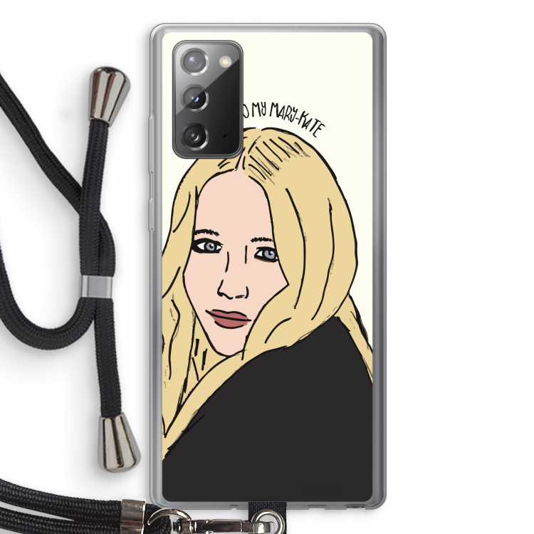 Mary Kate: Samsung Galaxy Note 20 / Note 20 5G Transparant Hoesje met koord