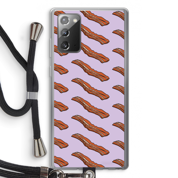 Bacon to my eggs #2: Samsung Galaxy Note 20 / Note 20 5G Transparant Hoesje met koord