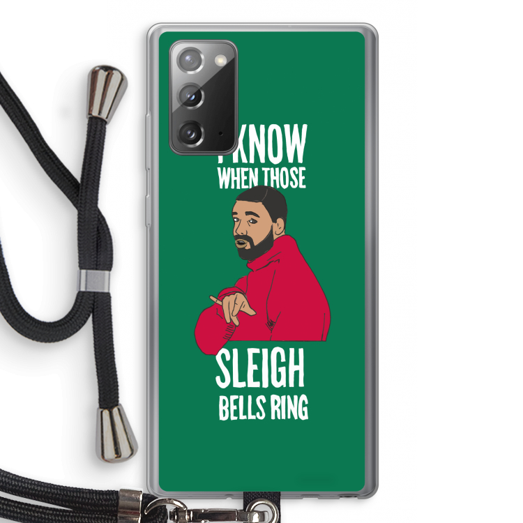 Sleigh Bells Ring: Samsung Galaxy Note 20 / Note 20 5G Transparant Hoesje met koord