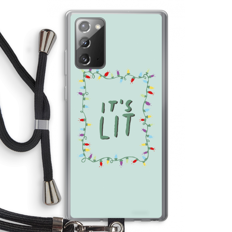 It's Lit: Samsung Galaxy Note 20 / Note 20 5G Transparant Hoesje met koord