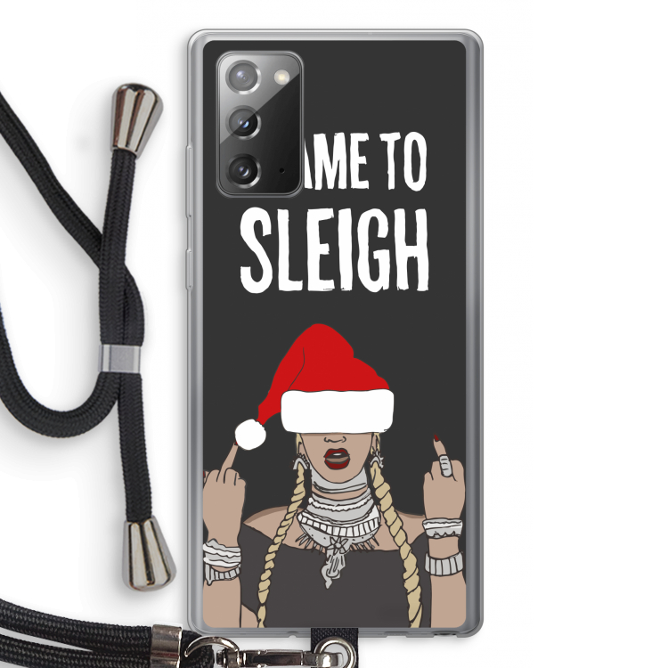 Came To Sleigh: Samsung Galaxy Note 20 / Note 20 5G Transparant Hoesje met koord