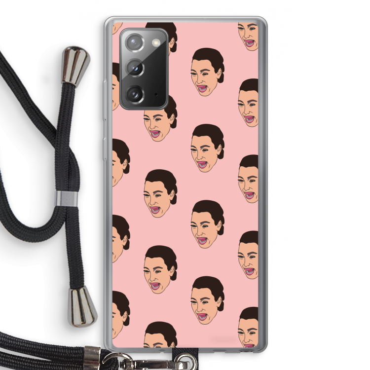 Ugly Cry Call: Samsung Galaxy Note 20 / Note 20 5G Transparant Hoesje met koord