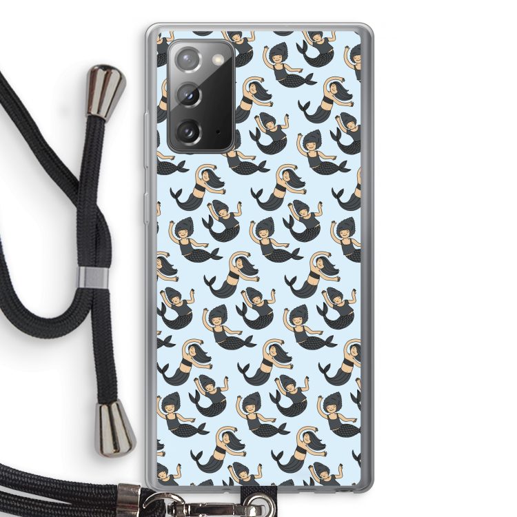 Zeemeermin: Samsung Galaxy Note 20 / Note 20 5G Transparant Hoesje met koord
