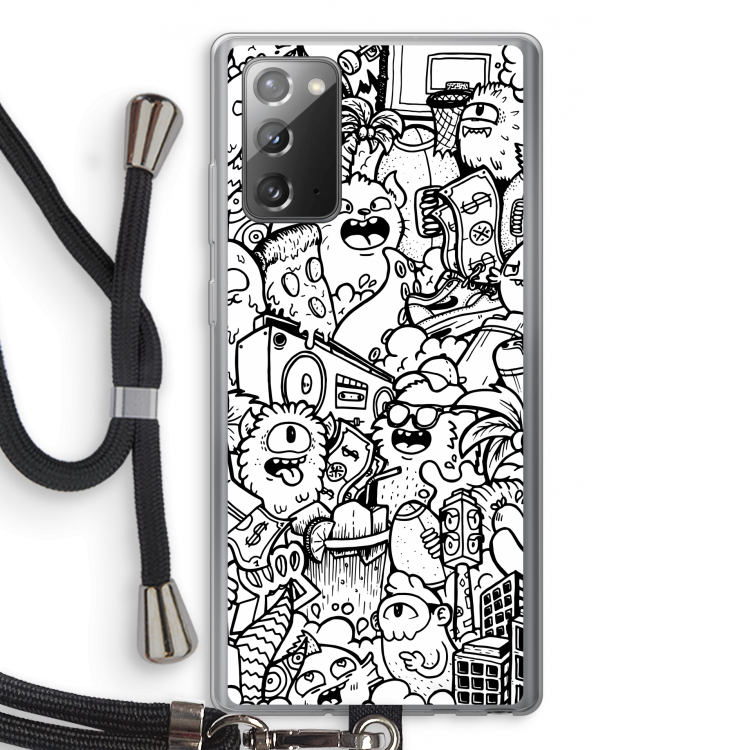 Vexx City #2: Samsung Galaxy Note 20 / Note 20 5G Transparant Hoesje met koord