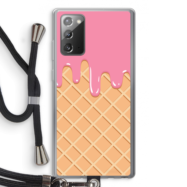 Ice cream: Samsung Galaxy Note 20 / Note 20 5G Transparant Hoesje met koord