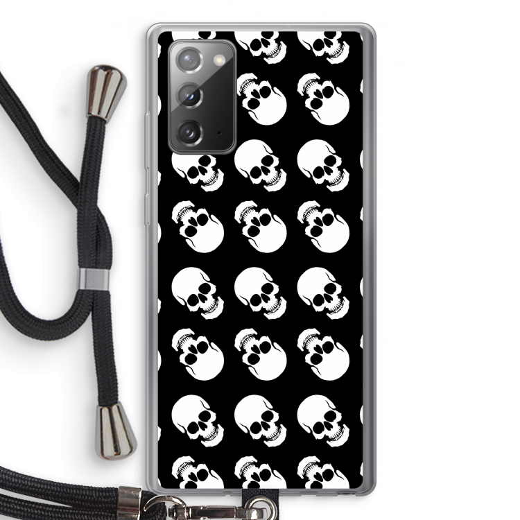 Musketon Skulls: Samsung Galaxy Note 20 / Note 20 5G Transparant Hoesje met koord