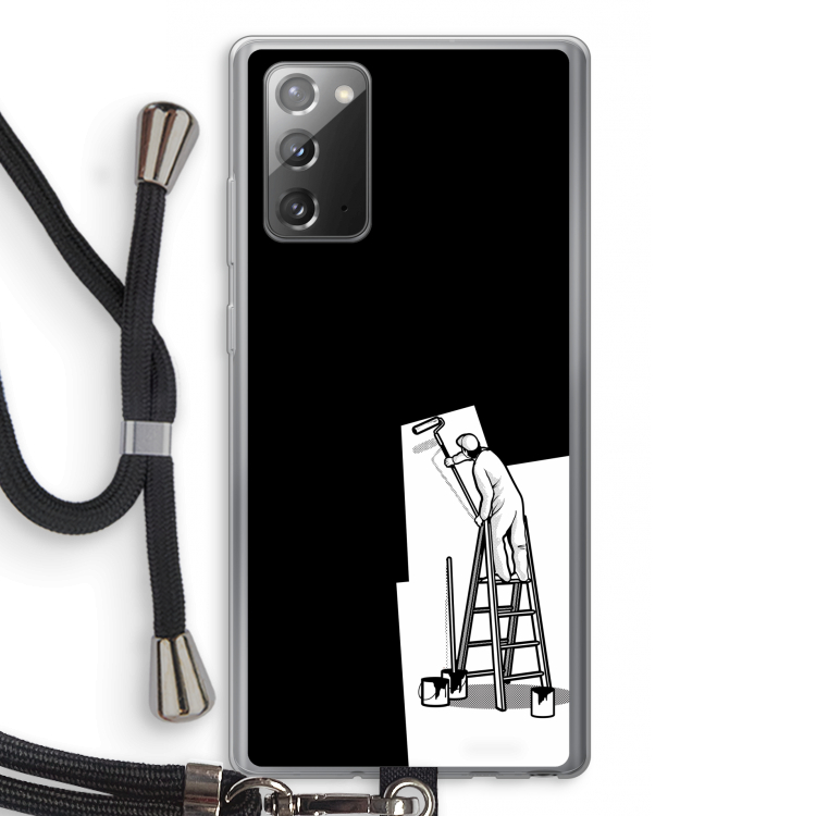Musketon Painter: Samsung Galaxy Note 20 / Note 20 5G Transparant Hoesje met koord