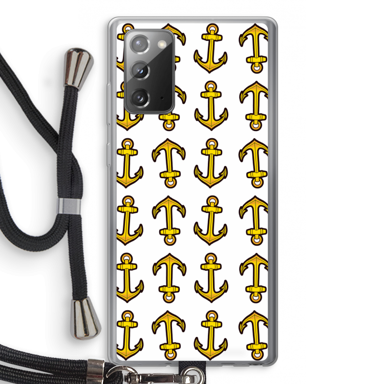 Musketon Anchor: Samsung Galaxy Note 20 / Note 20 5G Transparant Hoesje met koord
