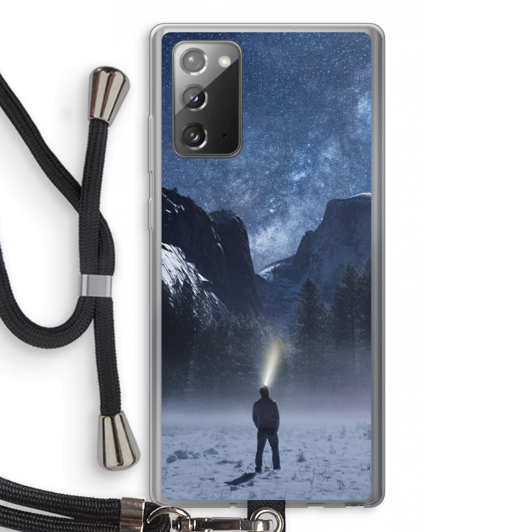 Wanderlust: Samsung Galaxy Note 20 / Note 20 5G Transparant Hoesje met koord
