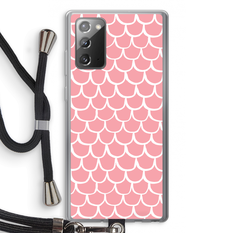 Dakpannetjes: Samsung Galaxy Note 20 / Note 20 5G Transparant Hoesje met koord