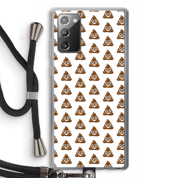 Poop emoji: Samsung Galaxy Note 20 / Note 20 5G Transparant Hoesje met koord