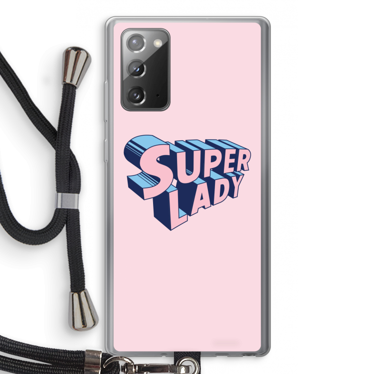 Superlady: Samsung Galaxy Note 20 / Note 20 5G Transparant Hoesje met koord