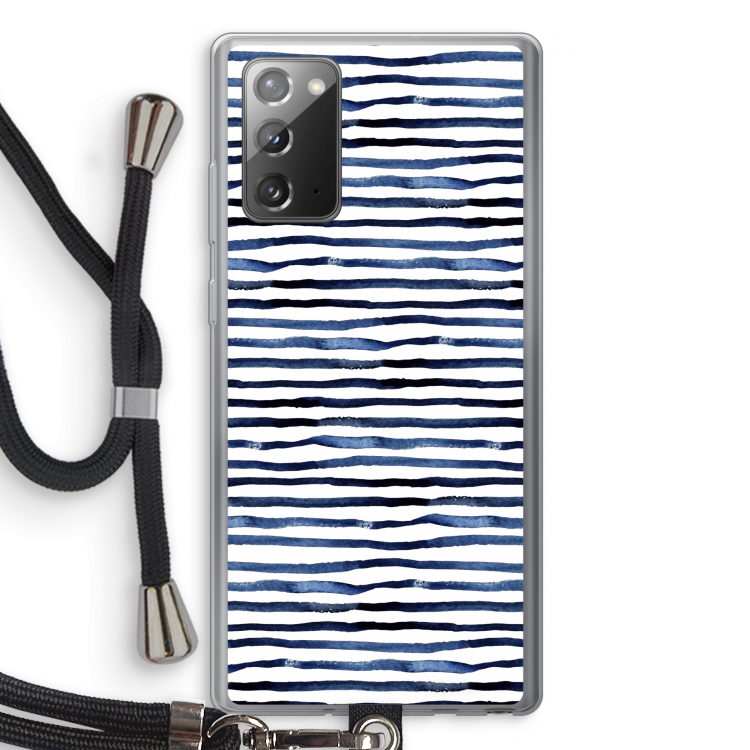 Verrassende lijnen: Samsung Galaxy Note 20 / Note 20 5G Transparant Hoesje met koord