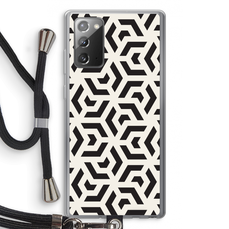 Crazy pattern: Samsung Galaxy Note 20 / Note 20 5G Transparant Hoesje met koord