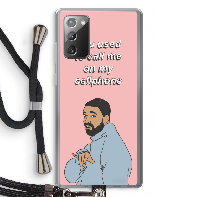 Hotline bling: Samsung Galaxy Note 20 / Note 20 5G Transparant Hoesje met koord