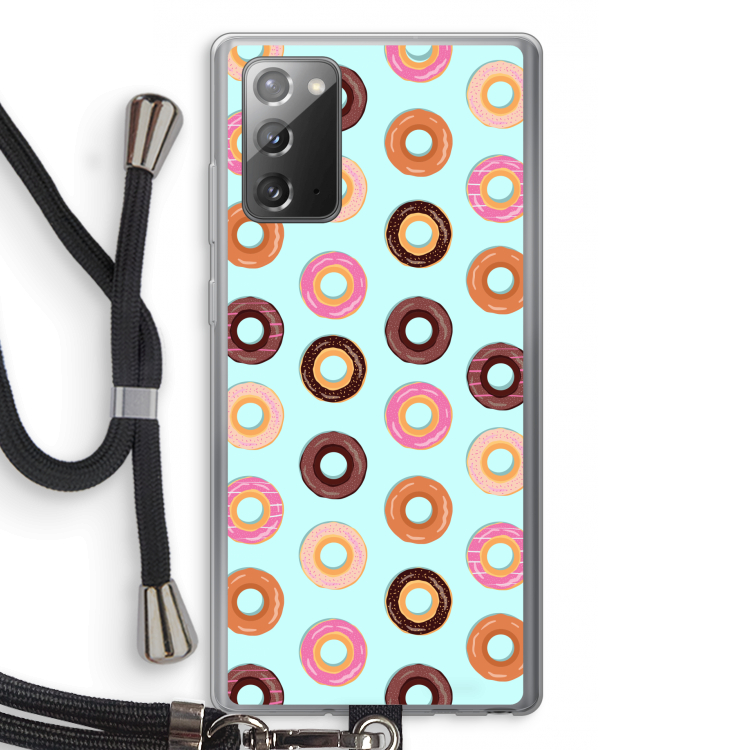 Donuts: Samsung Galaxy Note 20 / Note 20 5G Transparant Hoesje met koord