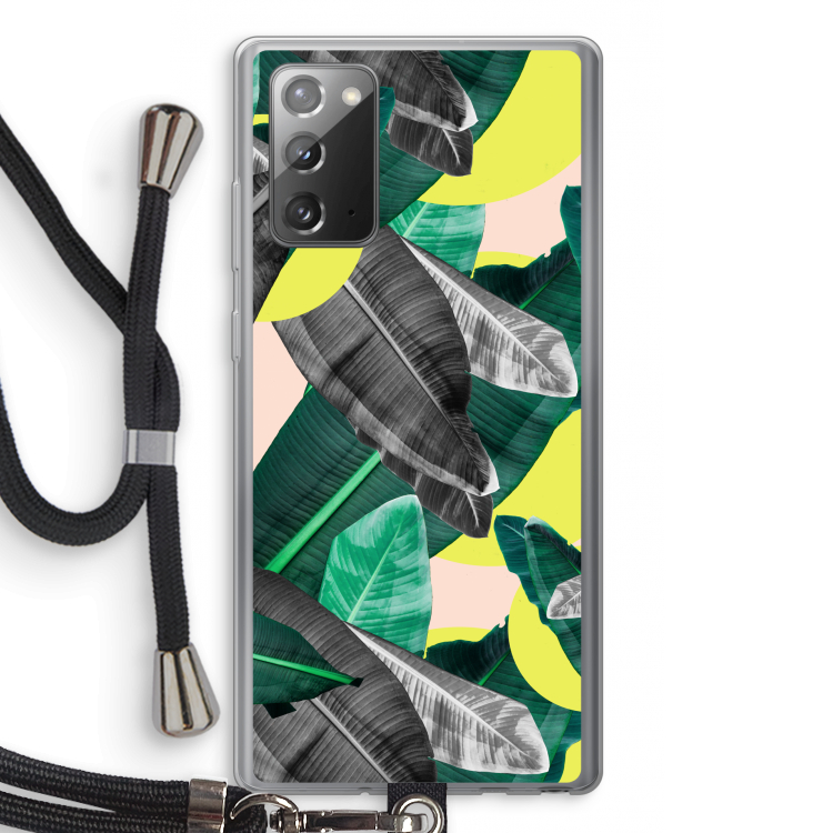 Fantasie jungle: Samsung Galaxy Note 20 / Note 20 5G Transparant Hoesje met koord