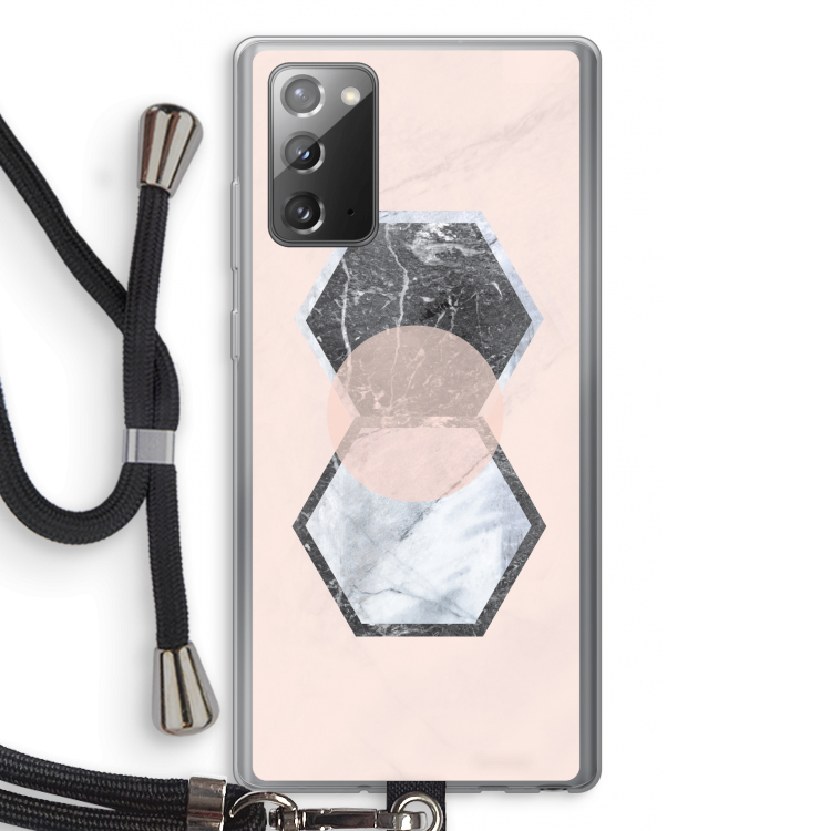 Creatieve toets: Samsung Galaxy Note 20 / Note 20 5G Transparant Hoesje met koord