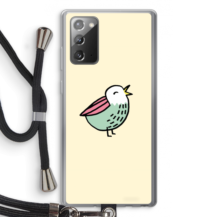 Birdy: Samsung Galaxy Note 20 / Note 20 5G Transparant Hoesje met koord