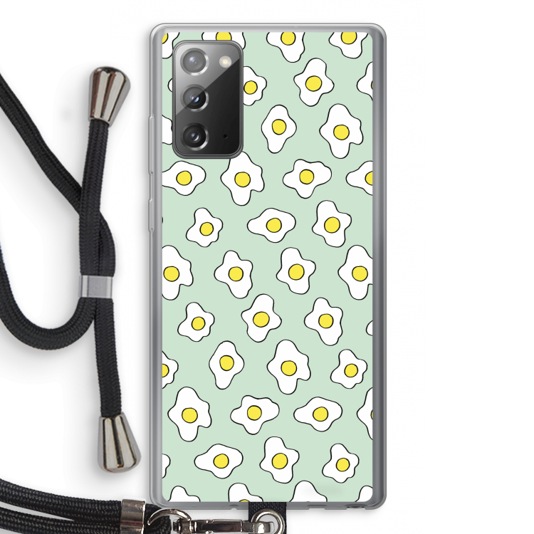 Spiegeleitjes: Samsung Galaxy Note 20 / Note 20 5G Transparant Hoesje met koord
