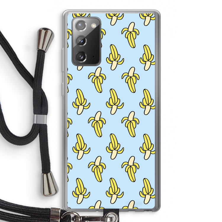 Bananas: Samsung Galaxy Note 20 / Note 20 5G Transparant Hoesje met koord