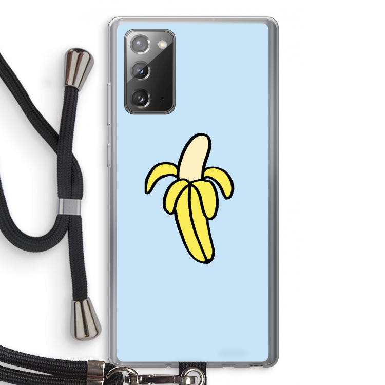 Banana: Samsung Galaxy Note 20 / Note 20 5G Transparant Hoesje met koord
