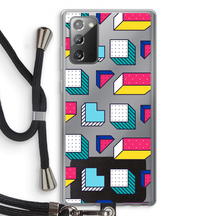 8-bit N°7: Samsung Galaxy Note 20 / Note 20 5G Transparant Hoesje met koord