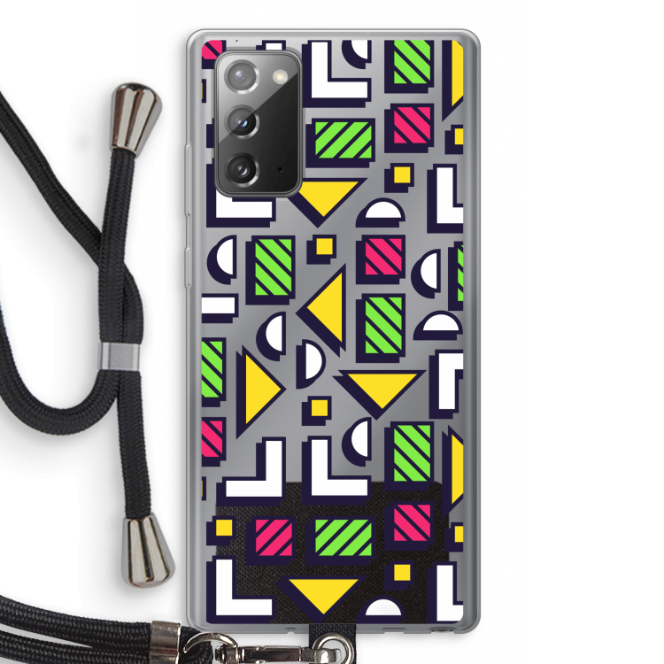8-bit N°4: Samsung Galaxy Note 20 / Note 20 5G Transparant Hoesje met koord