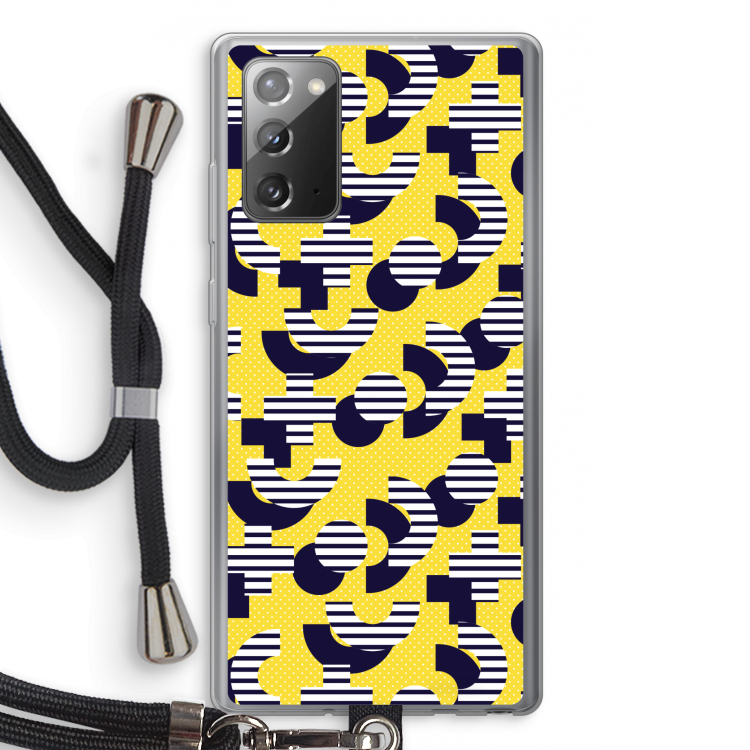 8-bit N°3: Samsung Galaxy Note 20 / Note 20 5G Transparant Hoesje met koord