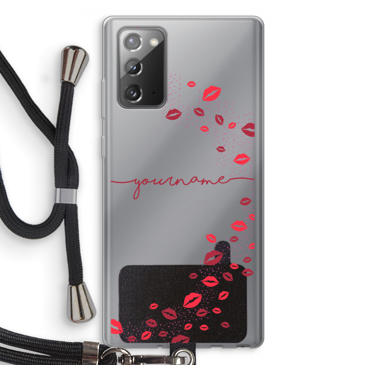 Kusjes: Samsung Galaxy Note 20 / Note 20 5G Transparant Hoesje met koord