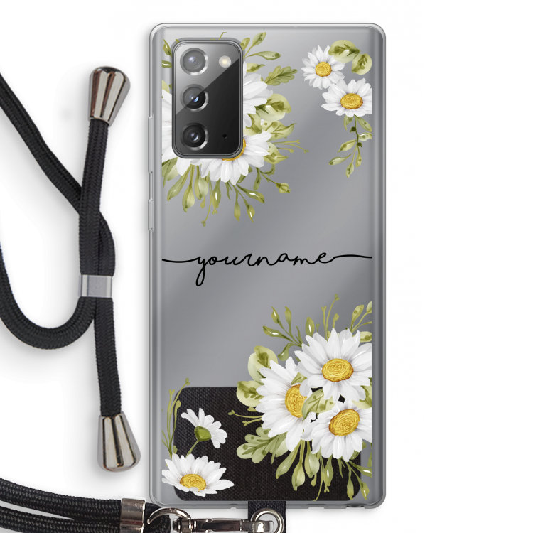 Daisies: Samsung Galaxy Note 20 / Note 20 5G Transparant Hoesje met koord