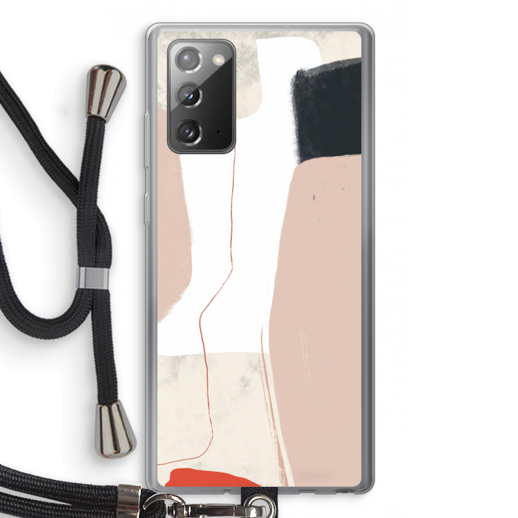 Lava: Samsung Galaxy Note 20 / Note 20 5G Transparant Hoesje met koord