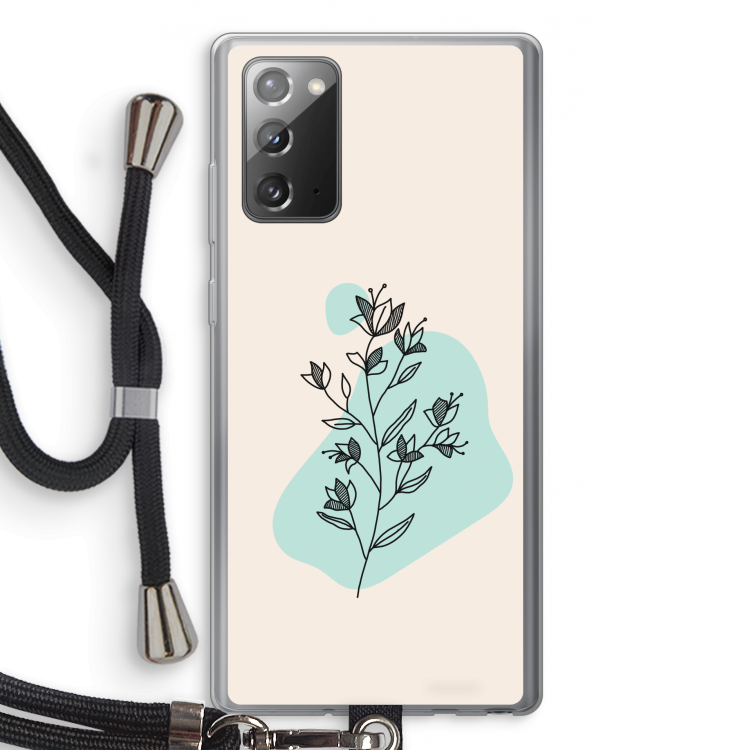 Violets are blue: Samsung Galaxy Note 20 / Note 20 5G Transparant Hoesje met koord