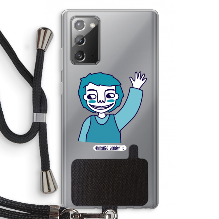 Zwaai: Samsung Galaxy Note 20 / Note 20 5G Transparant Hoesje met koord