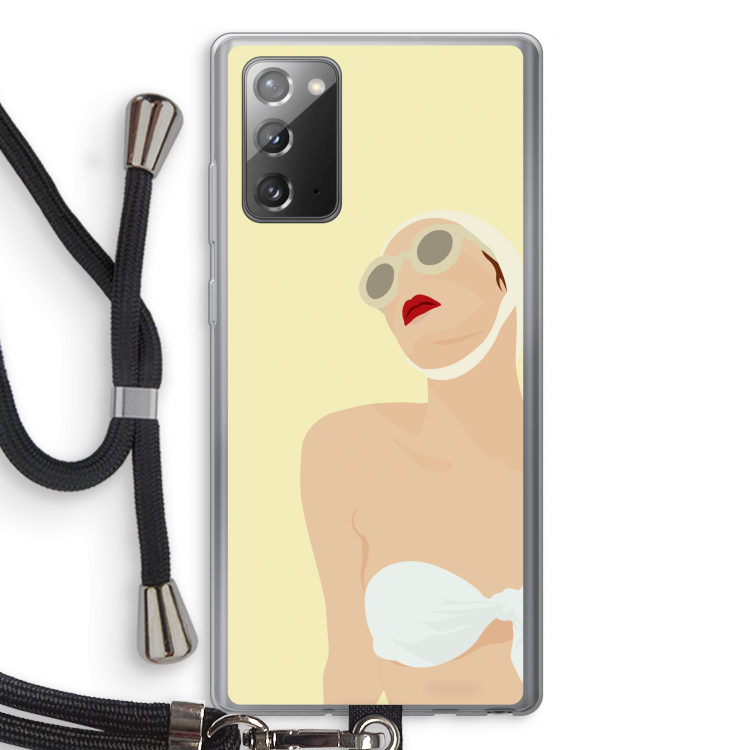 Summer: Samsung Galaxy Note 20 / Note 20 5G Transparant Hoesje met koord