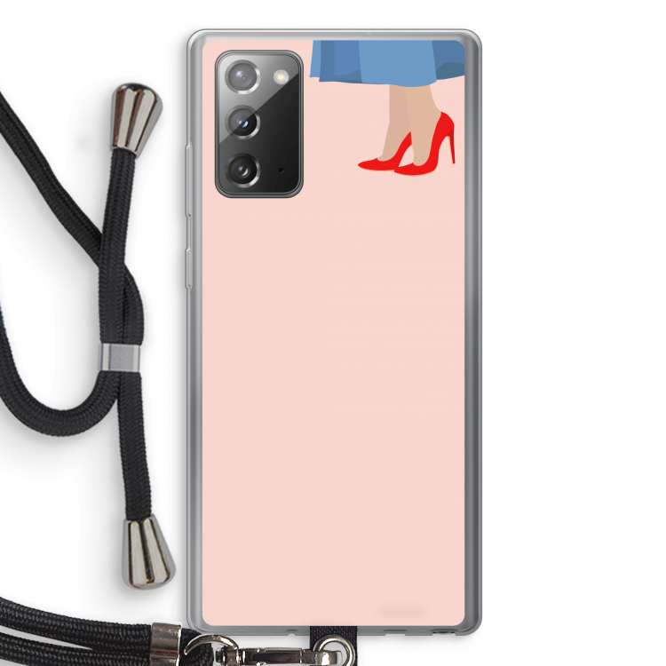 High heels: Samsung Galaxy Note 20 / Note 20 5G Transparant Hoesje met koord