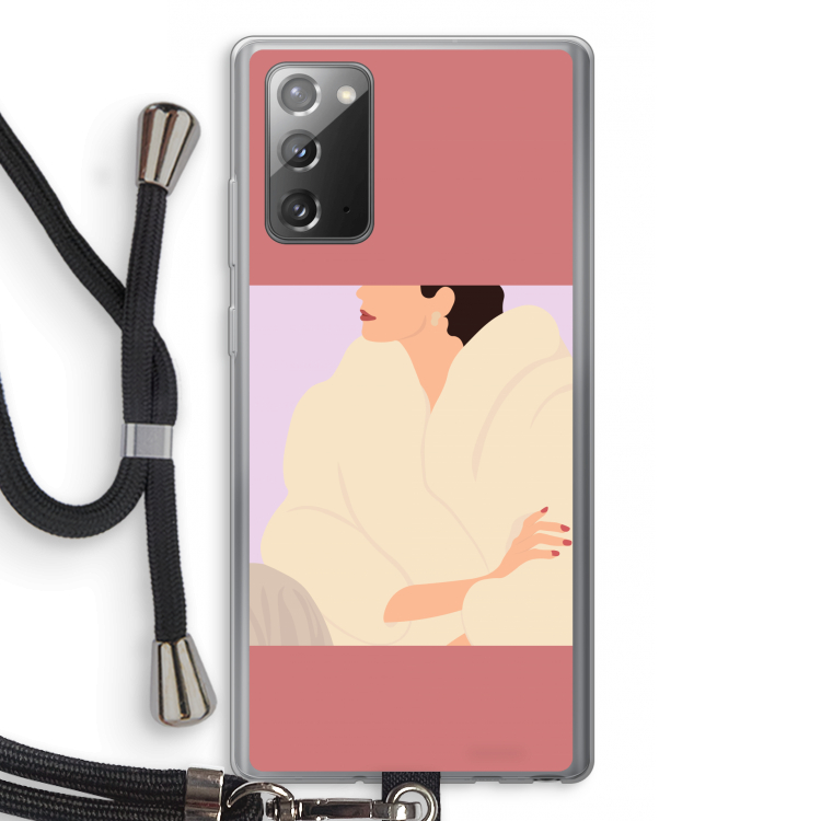 Cosy: Samsung Galaxy Note 20 / Note 20 5G Transparant Hoesje met koord