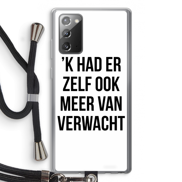 Meer verwacht: Samsung Galaxy Note 20 / Note 20 5G Transparant Hoesje met koord