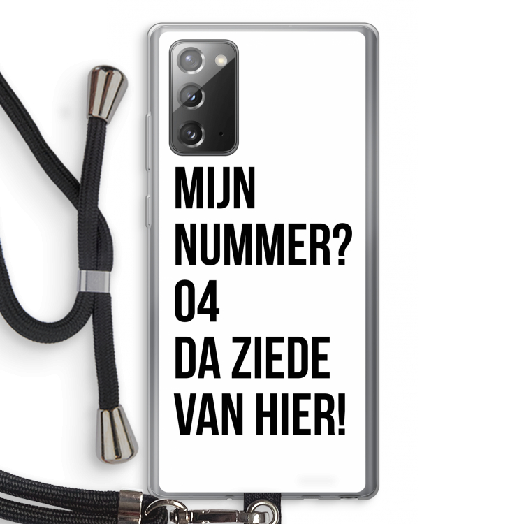 Da ziede van hier: Samsung Galaxy Note 20 / Note 20 5G Transparant Hoesje met koord