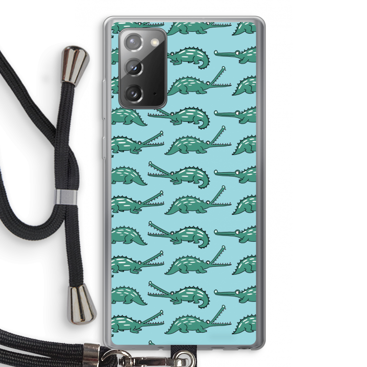 Kroko: Samsung Galaxy Note 20 / Note 20 5G Transparant Hoesje met koord