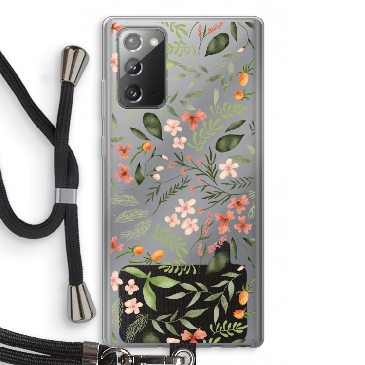 Sweet little flowers: Samsung Galaxy Note 20 / Note 20 5G Transparant Hoesje met koord