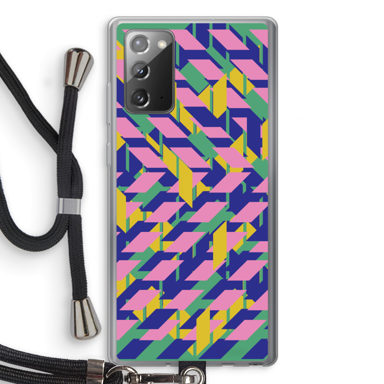 Skew Blush 1: Samsung Galaxy Note 20 / Note 20 5G Transparant Hoesje met koord