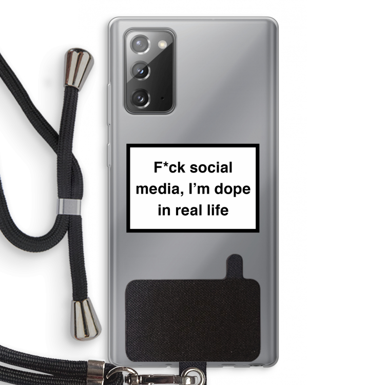 I'm dope: Samsung Galaxy Note 20 / Note 20 5G Transparant Hoesje met koord